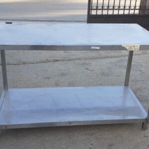 Τραπέζι Ίνοξ 134x70x85εκ (1086/96)