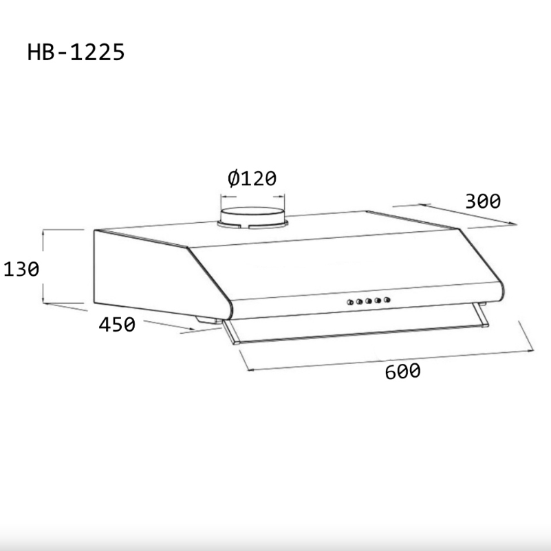 Απορροφητήρας Κουζίνας Ελεύθερος 60cm Hausberg HB-1225AB Λευκό (500/2137) - Image 3