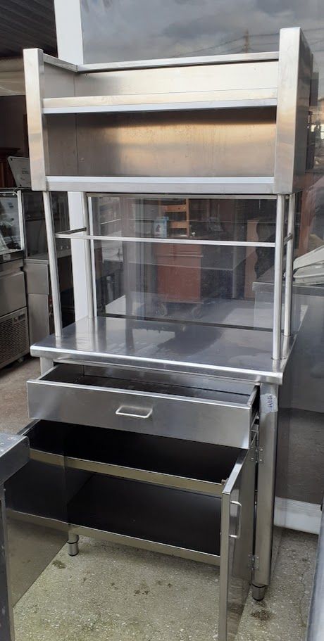 Ερμάριο Ίνοξ Με Ραφιέρα 83x41x178 Εκ. (927/11) - Image 2