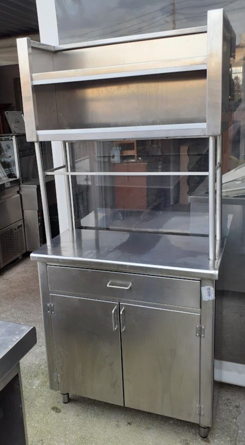 Ερμάριο Ίνοξ Με Ραφιέρα 83x41x178 Εκ. (927/11)