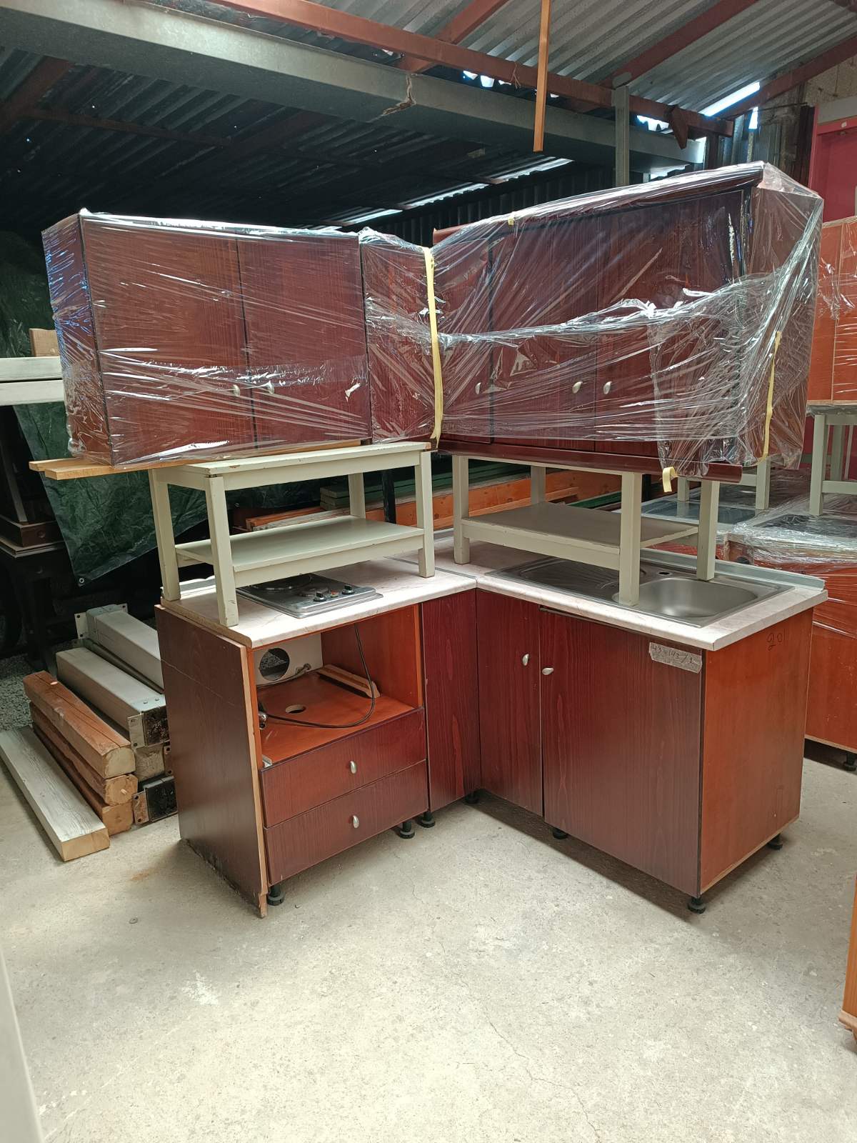 Σετ Κουζίνα Γωνιακή 145x145x62εκ (500/1655)