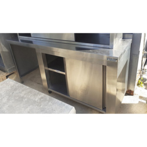 Ερμάριο Ανοξείδωτο με Συρόμενες Πόρτες 180x60x86 εκ. (1216/8)